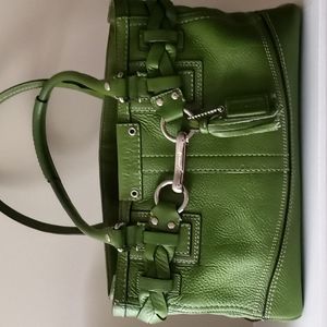 Coach Satchel leather green